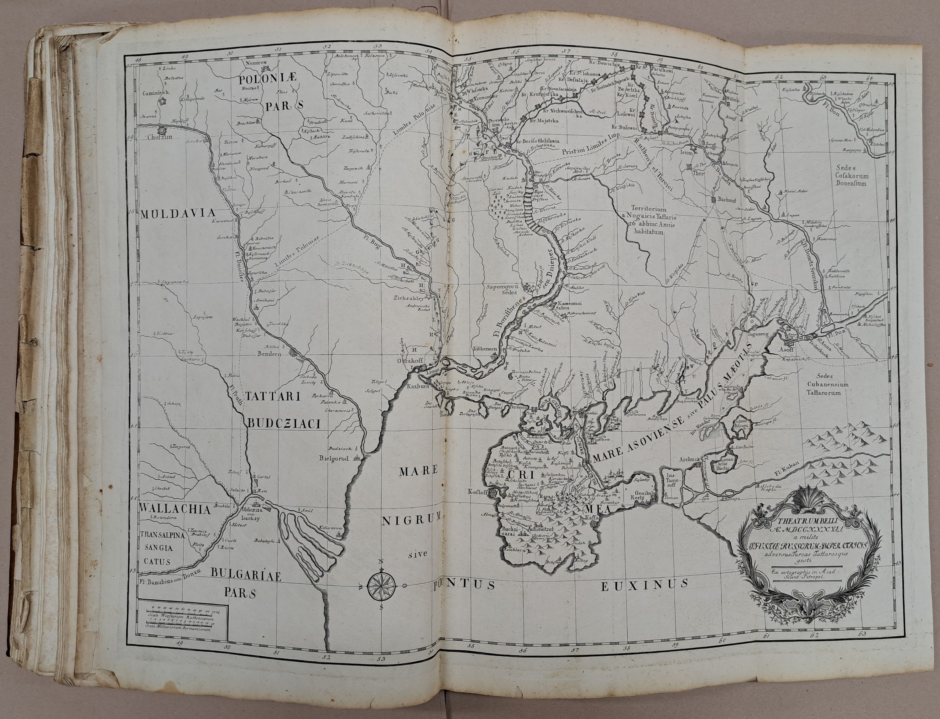 Detail h: Atlas Geographicus: Johann Baptist Homann (1664-1724), Nürnberg, 1720-50, 82 gebundene Karten und 21 ungebunden/eingelegte Karten; alle Welt ...
