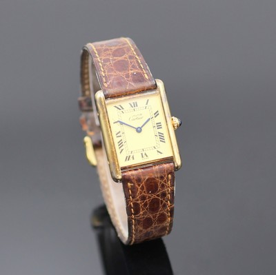 26987731b - CARTIER Damenarmbanduhr Tank Vermeil Referenz 590005, Schweiz um 1990, quarz, 2-teil. ...