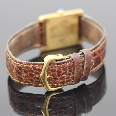 26987731c - CARTIER Damenarmbanduhr Tank Vermeil Referenz 590005, Schweiz um 1990, quarz, 2-teil. ...