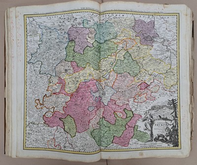 26987780f - Atlas Geographicus: Johann Baptist Homann (1664-1724), Nürnberg, 1720-50, 82 gebundene ...