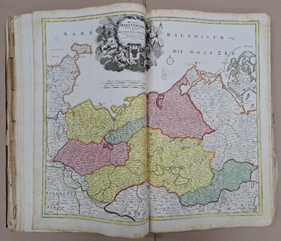 26987780g - Atlas Geographicus: Johann Baptist Homann (1664-1724), Nürnberg, 1720-50, 82 gebundene ...