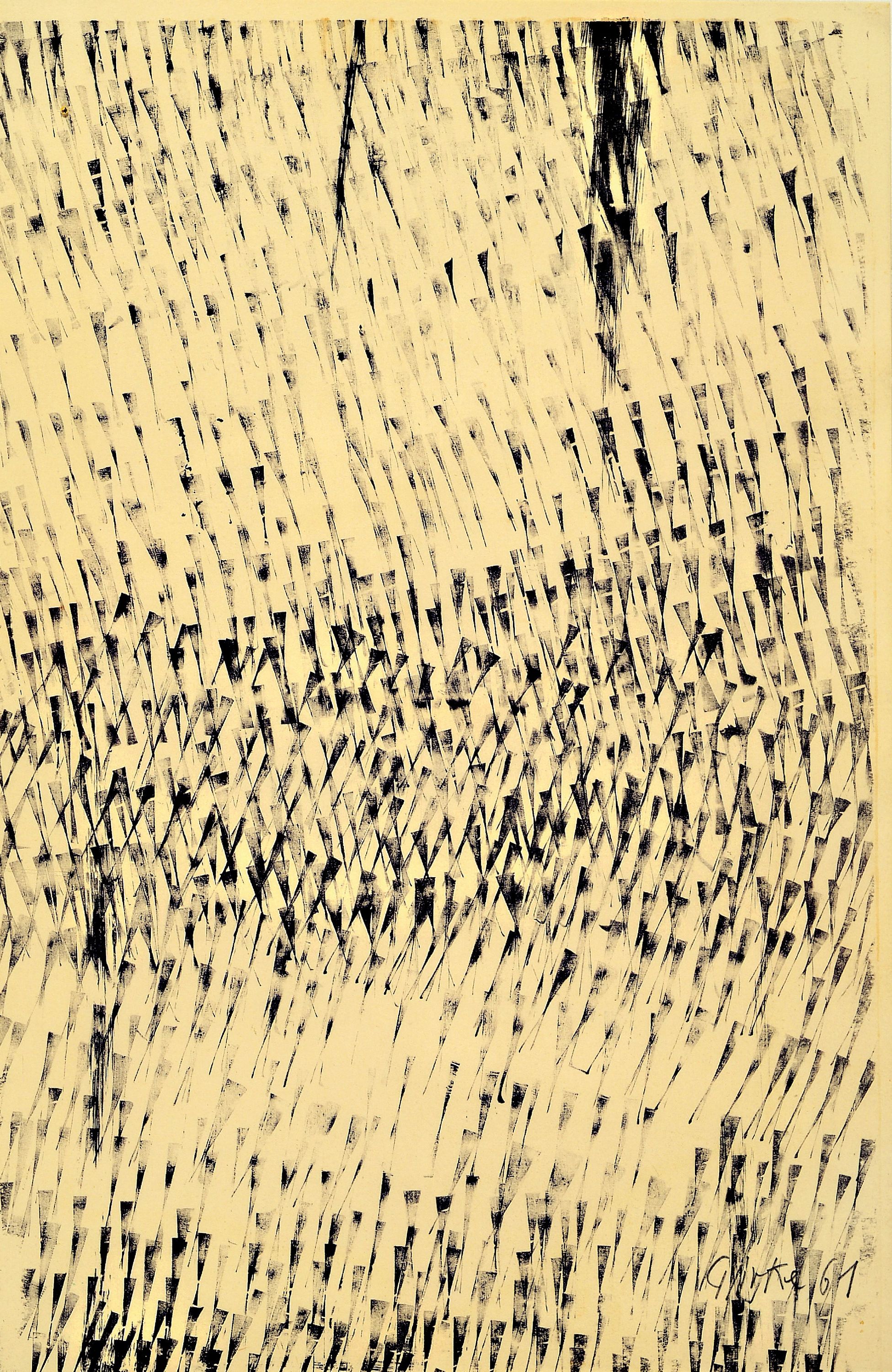 Image 26987849 - Raimund Girke, 1930-2002 Köln, Lithographie,o.T. (1961), signiert und datiert, Blatt ...