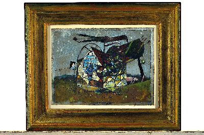 26987974k - Bernd Kastenholz, geb. 1949 Speyer, Gouache auf Karton, ´Naturfassade´, signiert und ...