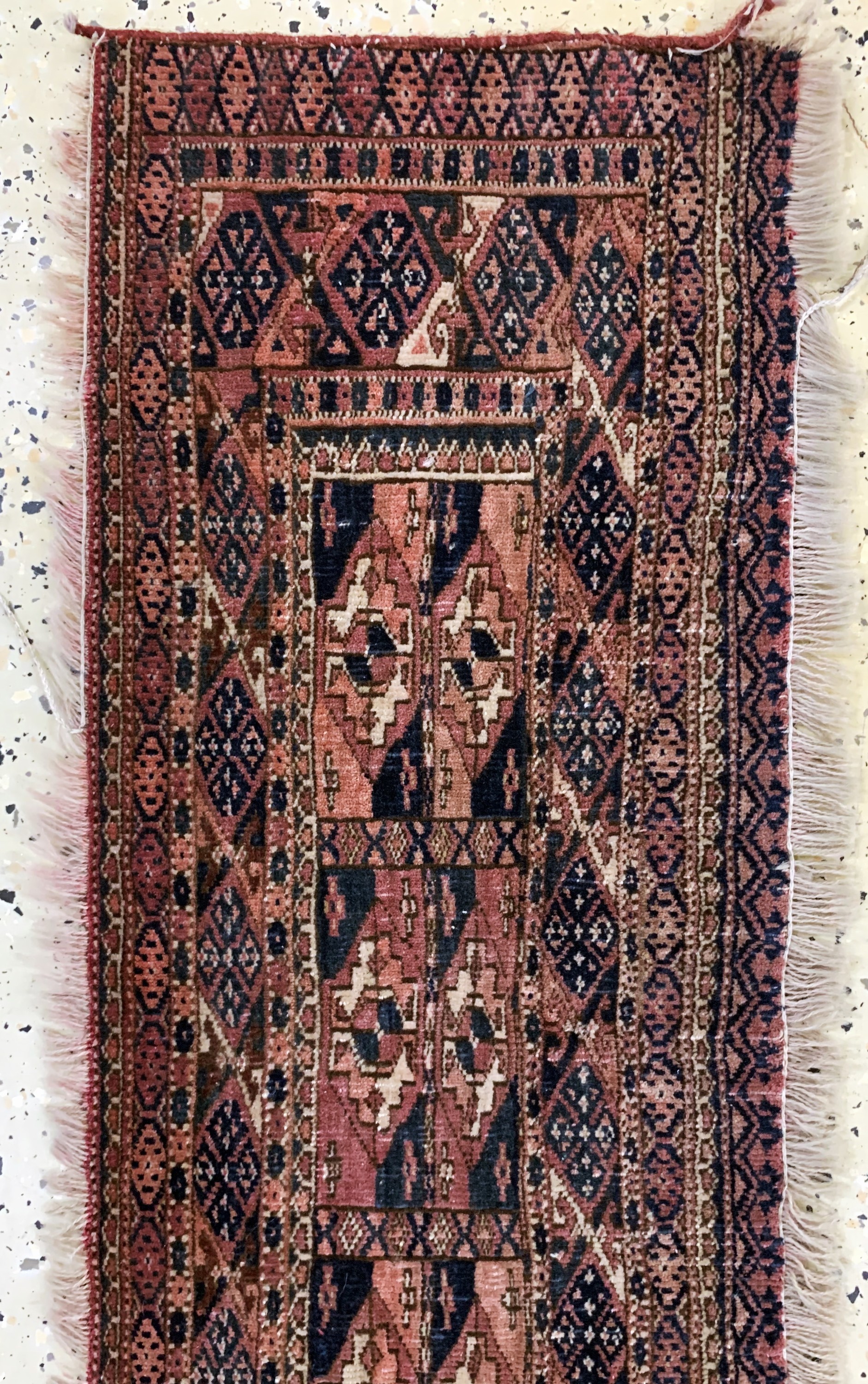 Detail a: Tekke Torba, Turkmenistan, Anfang 20.Jhd., Wolle auf Wolle, ca. 98 x 30 cm, EHZ: 3