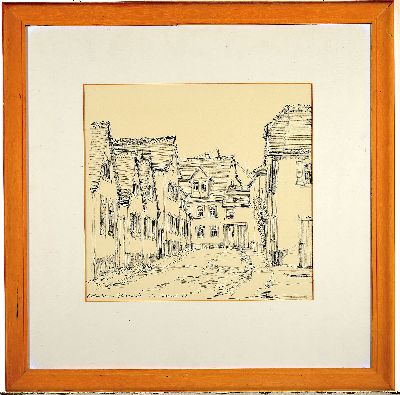 26988023k - Werner Brand, 1933 Löbau-2021, Bleistiftzeichnung, ´Edenkoben Blücherstr.´ sobetitelt, ...