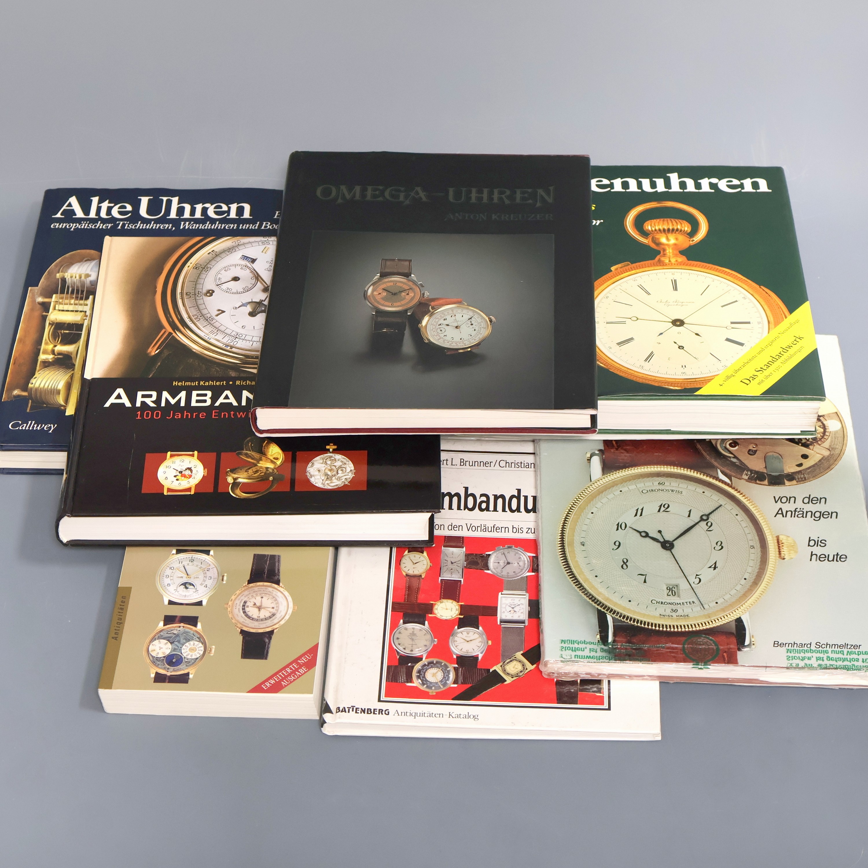 Image 26988309 - Konvolut: 8 Uhrenfachbücher, 1. ´Armbanduhren - Vom ersten Chronometer am Handgelenk ...