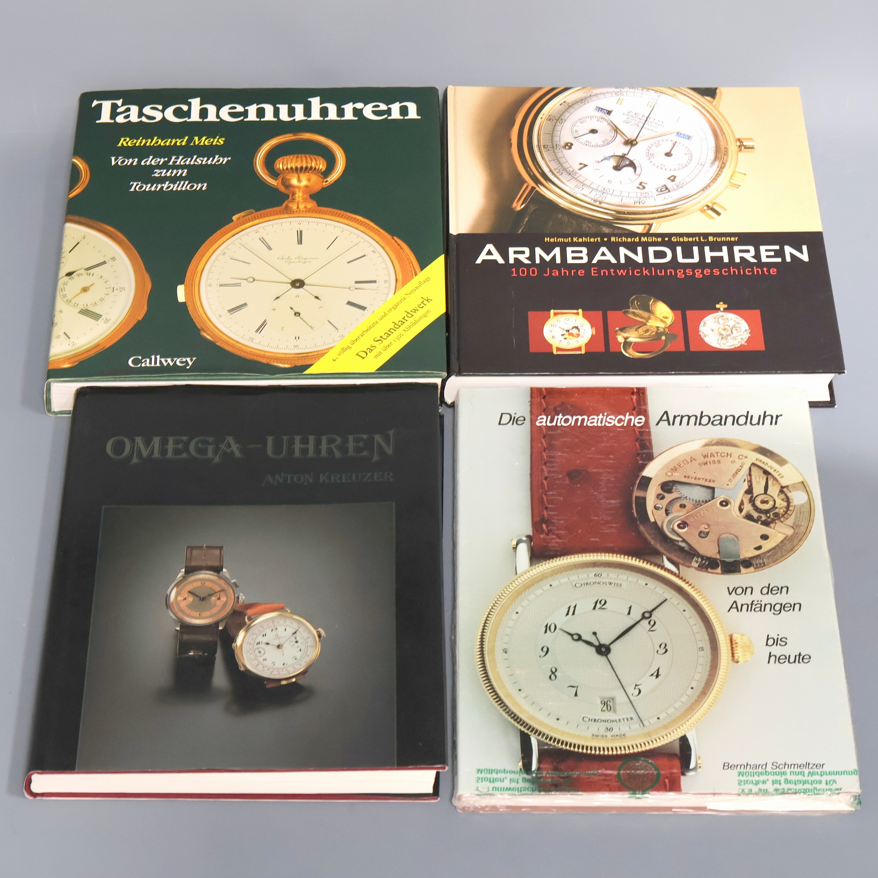 Detail b: Konvolut: 8 Uhrenfachbücher, 1. "Armbanduhren - Vom ersten Chronometer am Handgelenk zum begehrten Sammlerstück", 2. "Armbanduhren - ...