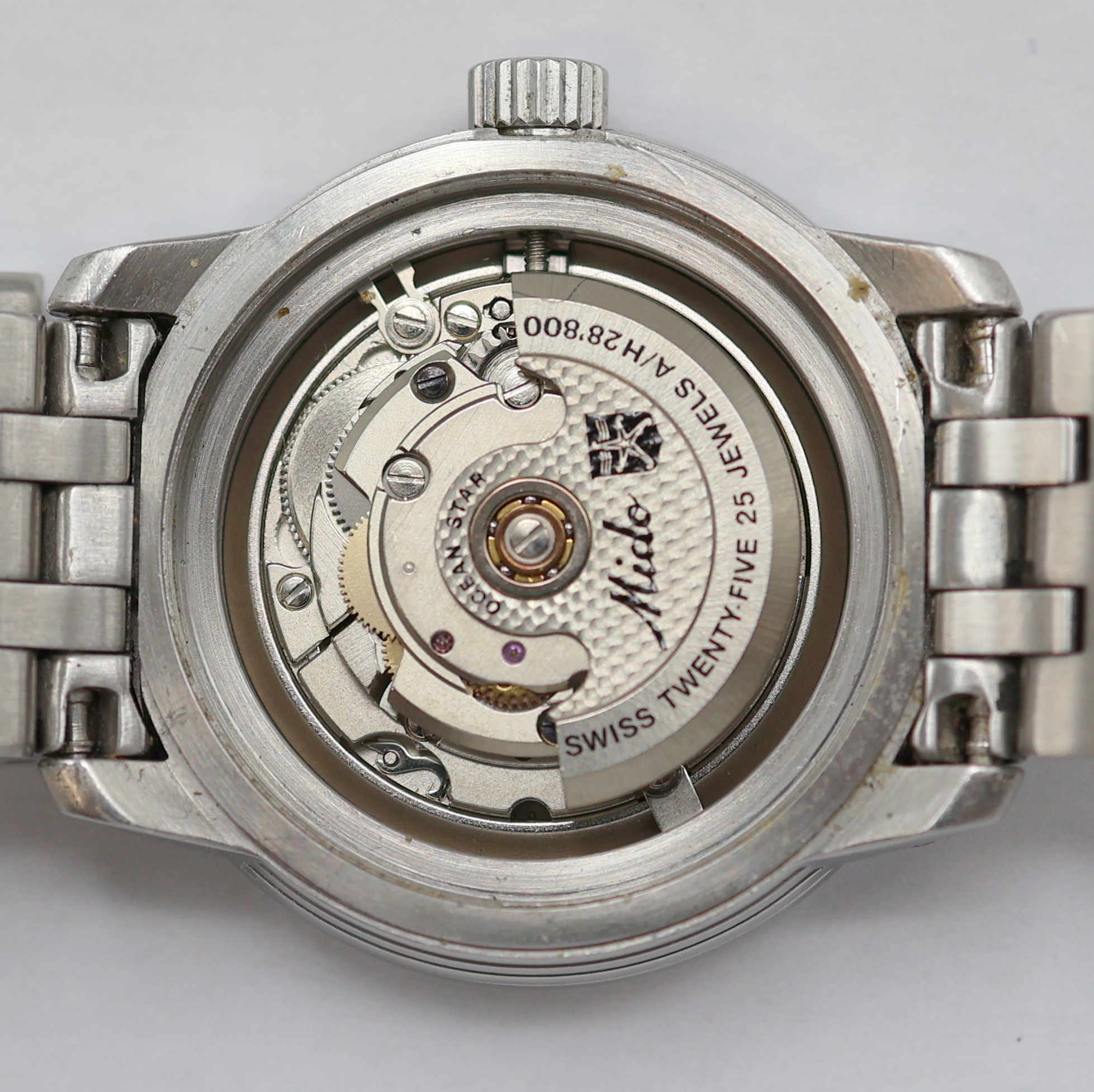Detail f: MIDO Ocean Star Armbanduhr in Edelstahl Referenz 7730, Schweiz um 2010, Automatik, 2-teil. Geh. inkl. orig. Gliederband m. Faltschl., Boden verschr., ...