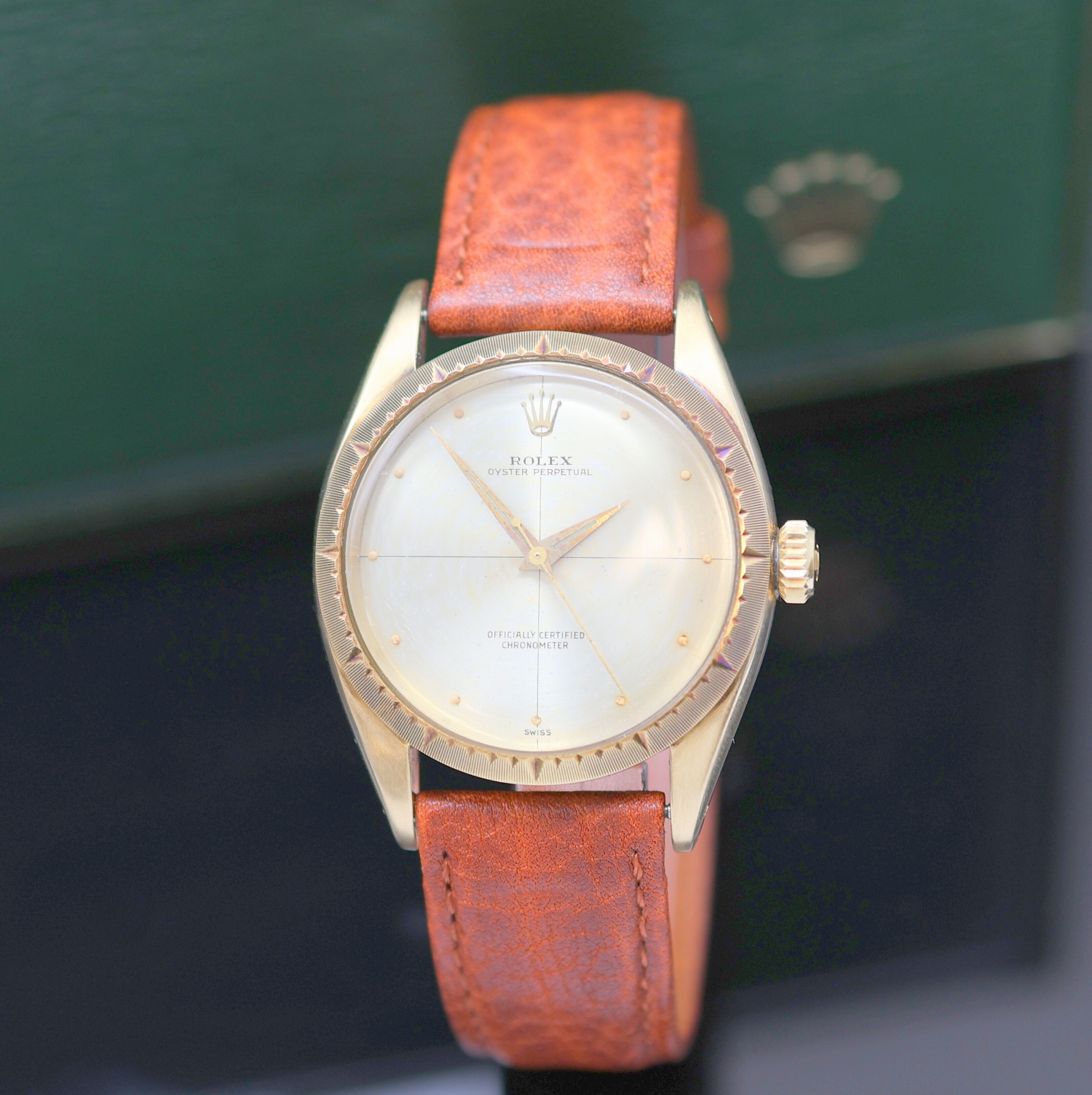 Image 26988316 - ROLEX Oyster Perpetual Zephyr Armbandchronometer in GG 585/000 Referenz 6582, Schweiz um ...