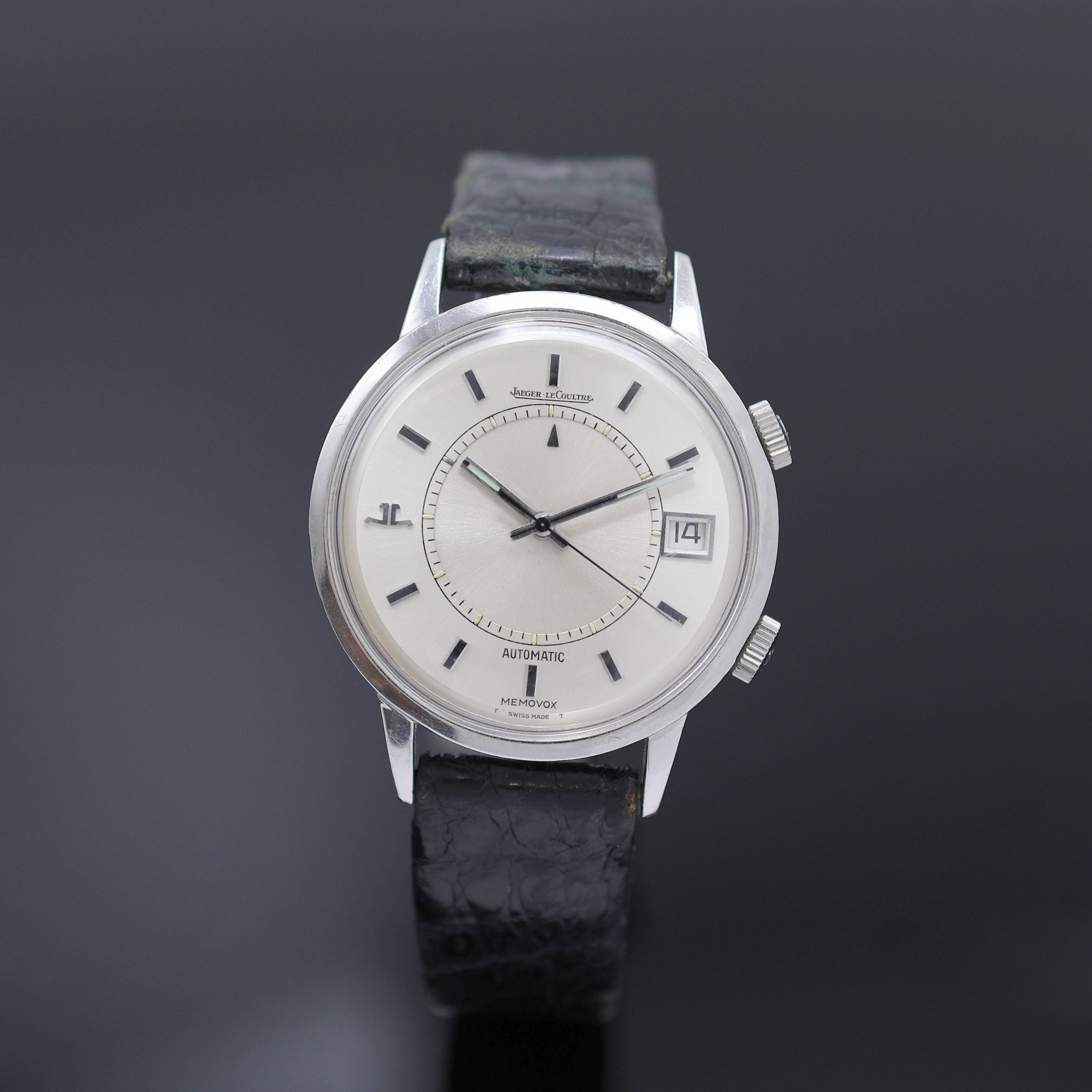 Image 26988328 - Jaeger-LeCoultre Armbandwecker Modell Memovox in Stahl Referenz E875, Automatik, Schweiz ...