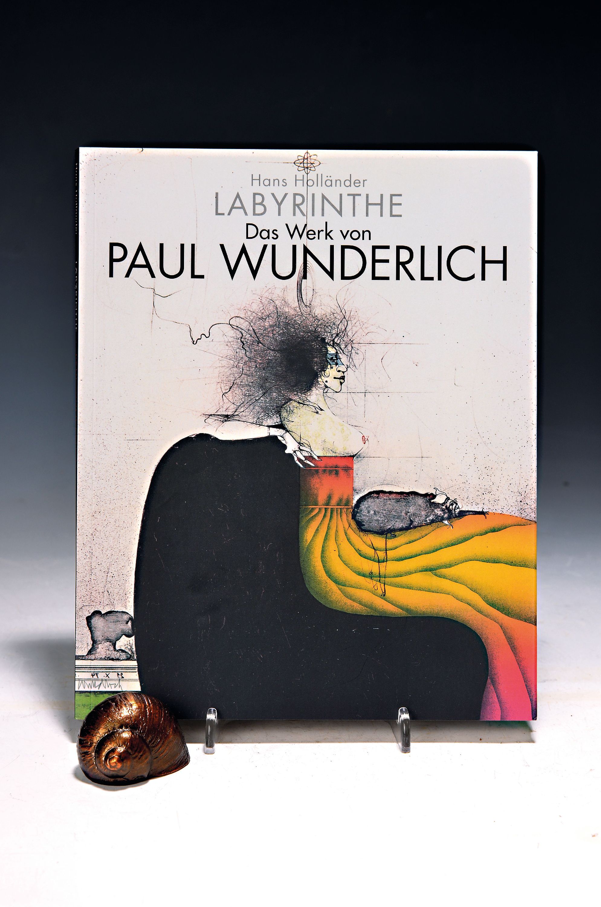 Image 26988393 - Paul Wunderlich, 1927-2010, Schneckenhaus, Bronzeguß, sign., H. ca. cm, dazu Buchband: ...