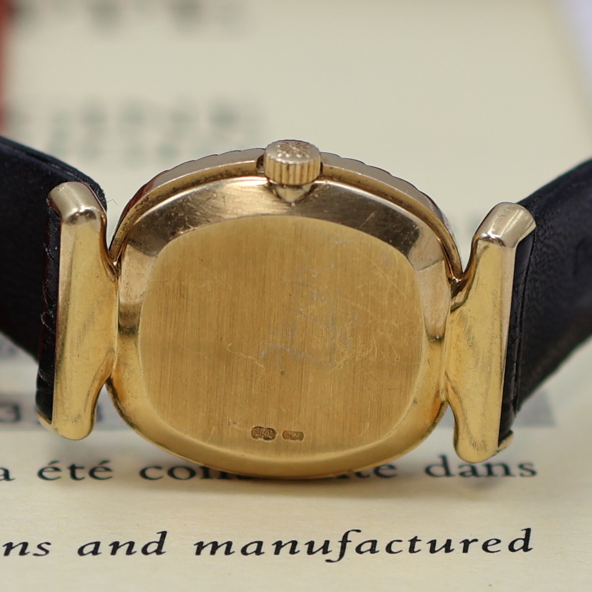 Detail f: PATEK PHILIPPE Ellipse d´Or seltene Damenarmbanduhr in GG 750/000 Referenz 4461, Handaufzug, Schweiz um 1975, 2-teil. Geh. inkl. orig. Lederband m. ...