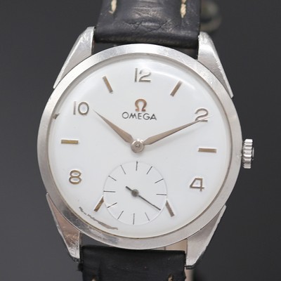 26988313a - OMEGA Armbanduhr in Edelstahl Referenz 2900-5, Schweiz um 1960, Handaufzug, 2-teil. ...