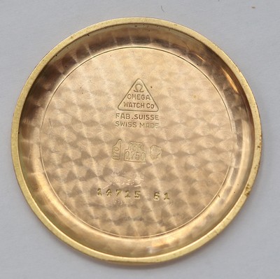 26988314e - OMEGA Armbanduhr in RG 750/000 Referenz 14715 61, Schweiz um 1963, Handaufzug, 3-teil. ...