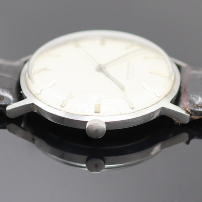 26988320b - JUNGHANS Chronometer in Stahl, Deutschland um 1962, Handaufzug, 2-tlg. Geh., Boden ...