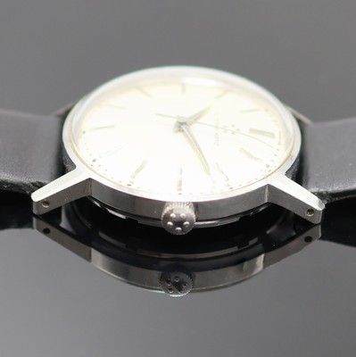 26988321b - ETERNA-MATIC Armbanduhr in Stahl, Schweiz 1960er Jahre, Automatik, Boden verschr., silb. ...