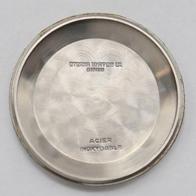 26988321f - ETERNA-MATIC Armbanduhr in Stahl, Schweiz 1960er Jahre, Automatik, Boden verschr., silb. ...