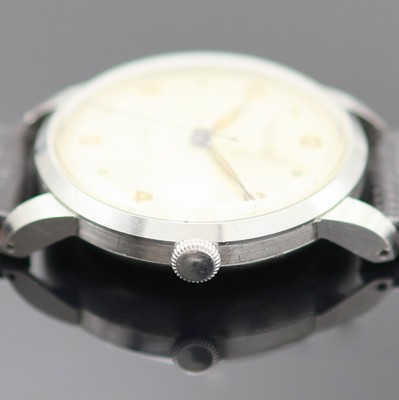 26988327b - IWC Schaffhausen Armbanduhr in Edelstahl, Schweiz um 1951, Automatik, 3-teil. Geh., ...