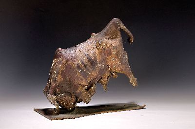 26988392k - Thomas Duttenhöfer, geb. 1950, Stürzender Stier, Bronzeskulptur, monogr. T.D., dat. ...