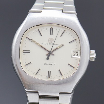 26988397a - GIRARD PERREGAUX frühe quarz Herrenarmbanduhr in Edelstahl Referenz 9575, Schweiz um ...