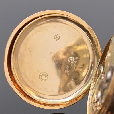 26988398e - SYSTEME GLASHÜTTE Herrensavonette in RG 585/000 an GG 333/000 Kette, Schweiz um 1910, ...