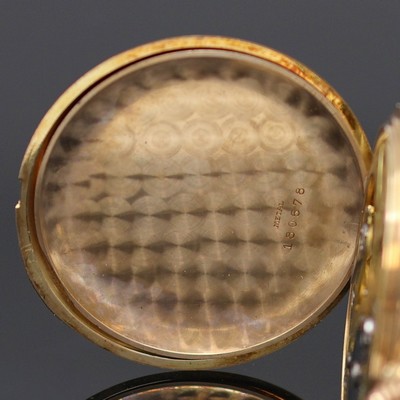 26988399f - Herrensavonette in GG 585/000, um 1930, guill. 2-Deckel Goldgeh. l. dell., verg. Cuv., ...