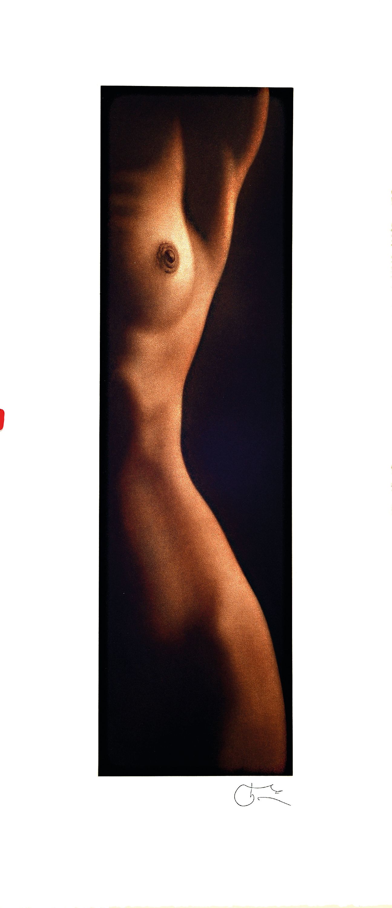 Detail k: Willi Kissmer, 1951-2018, langer Halbakt, Radierung mit Stempelsignatur und Nachlaß- Stempel, ca. 69x129.5cm