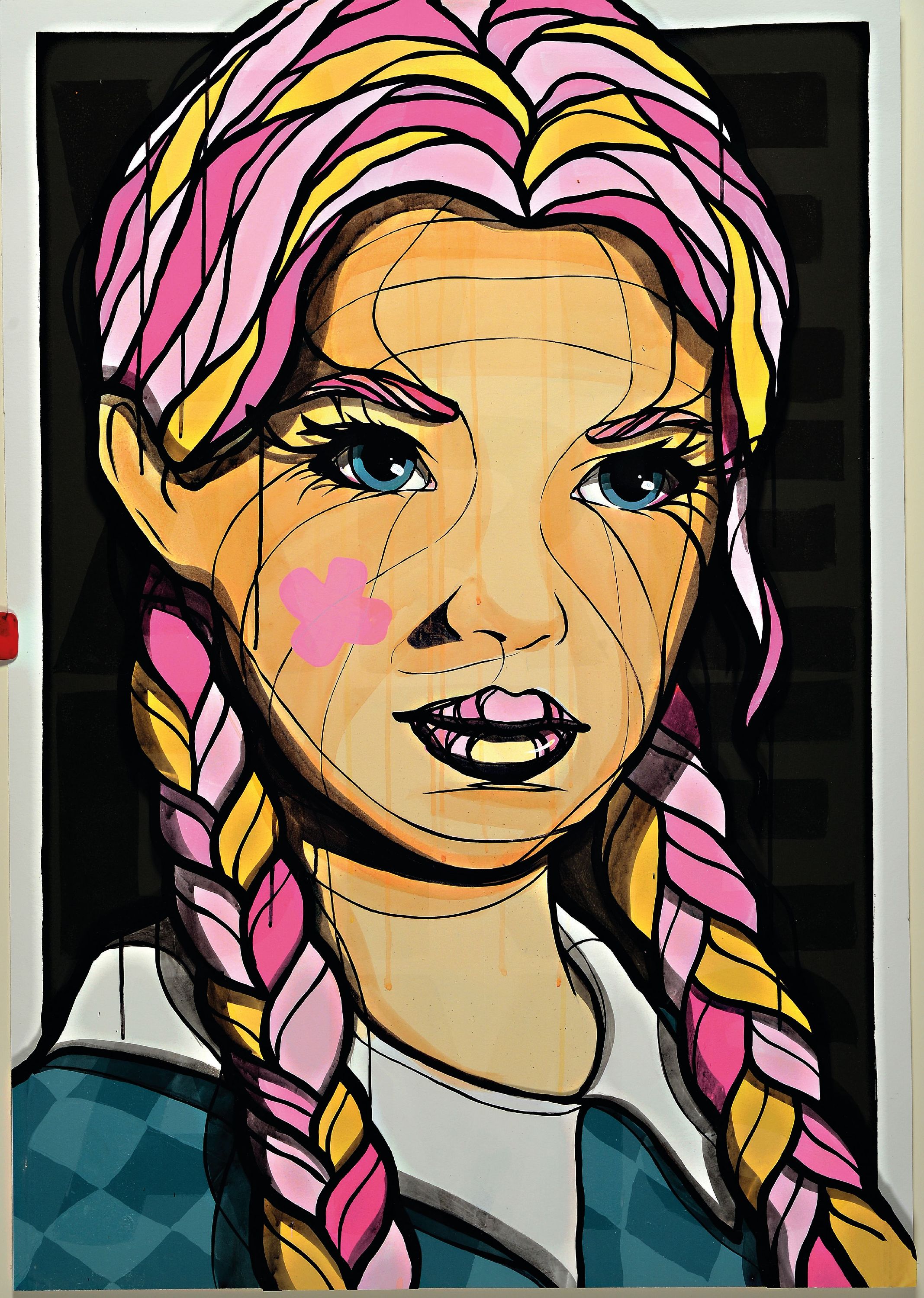 Image 26988447 - El Bocho, geb. 1978, Blue eyes, dreidimensionale Grafik-Konstruktion aus 2020, ...