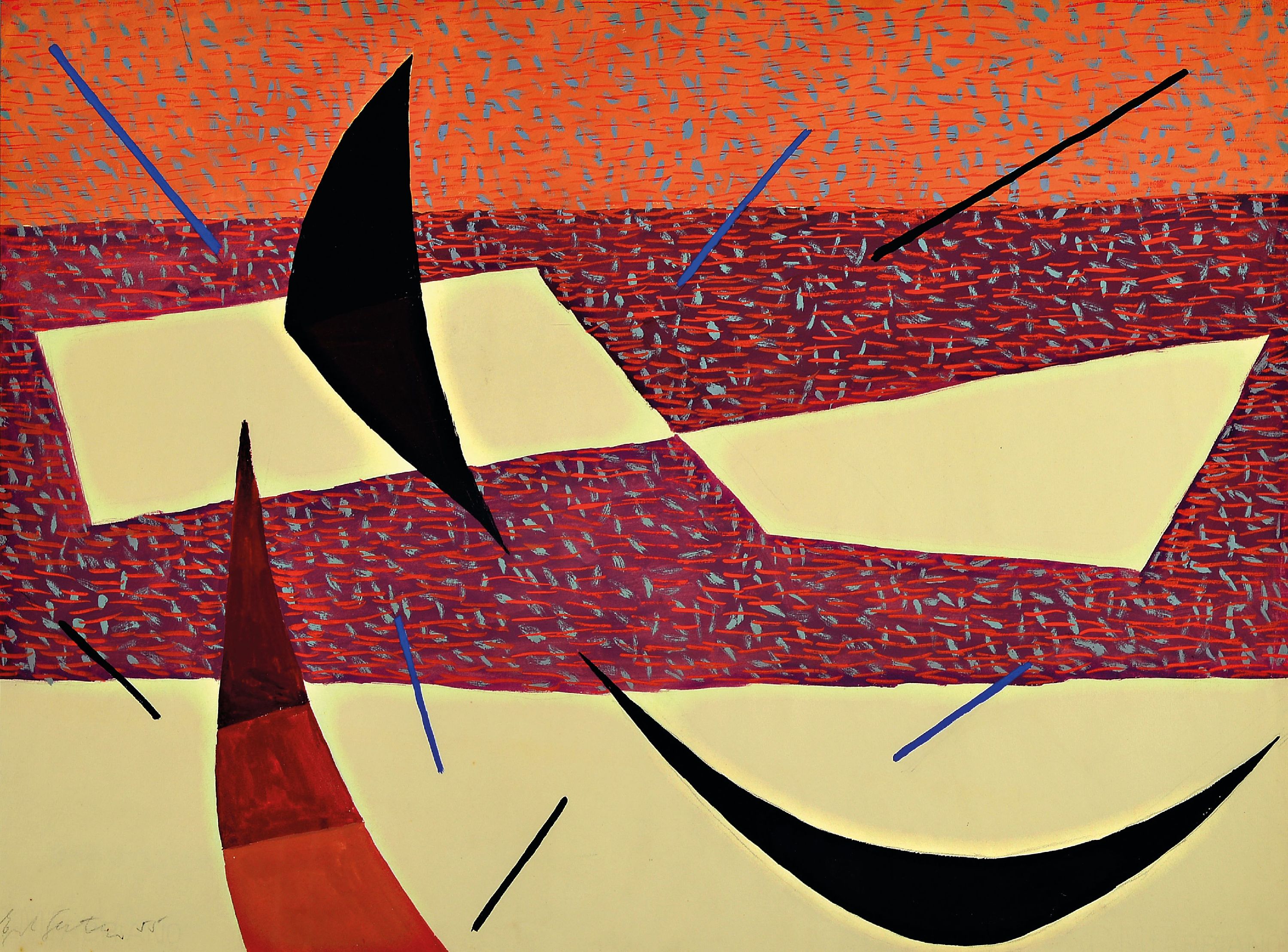 Image 26988755 - Ernst Geitlinger, 1895 Frankfurt/Main-1972 Seeshaupt, Weiße Dächer, Tempera auf ...