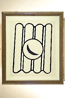 Detail k: Ernst Geitlinger, 1895 Frankfurt/Main-1972 Seeshaupt, Silber Akzent, Collage Tusche und Silberpapier auf Bütten, verso sign. und dat. 63, betitelt ...