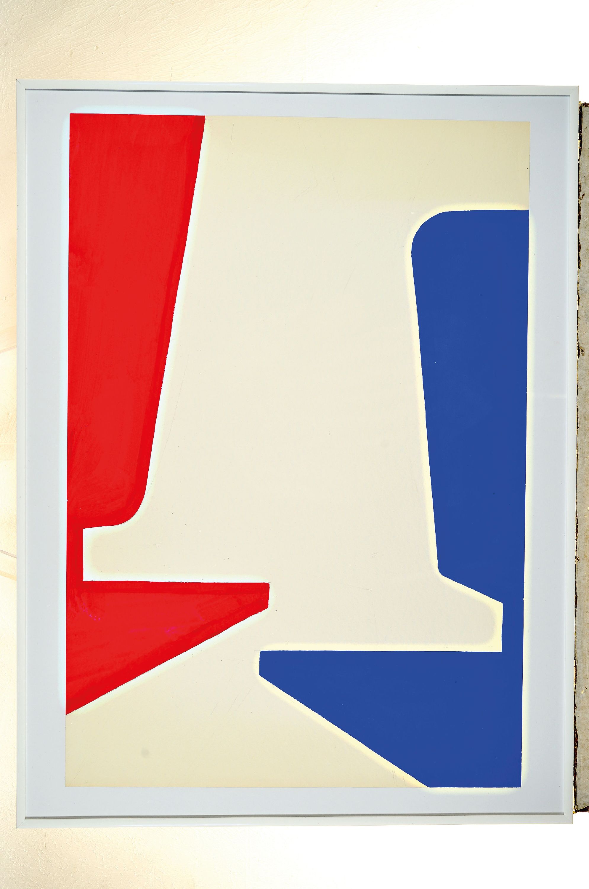 Detail k: Ernst Geitlinger, 1895 Frankfurt/Main-1972 Seeshaupt, Links Rot-Rechts Blau, Mischtechnik auf Papier, verso sign. und dat. Okt. 1970, betitelt, WVZ ...