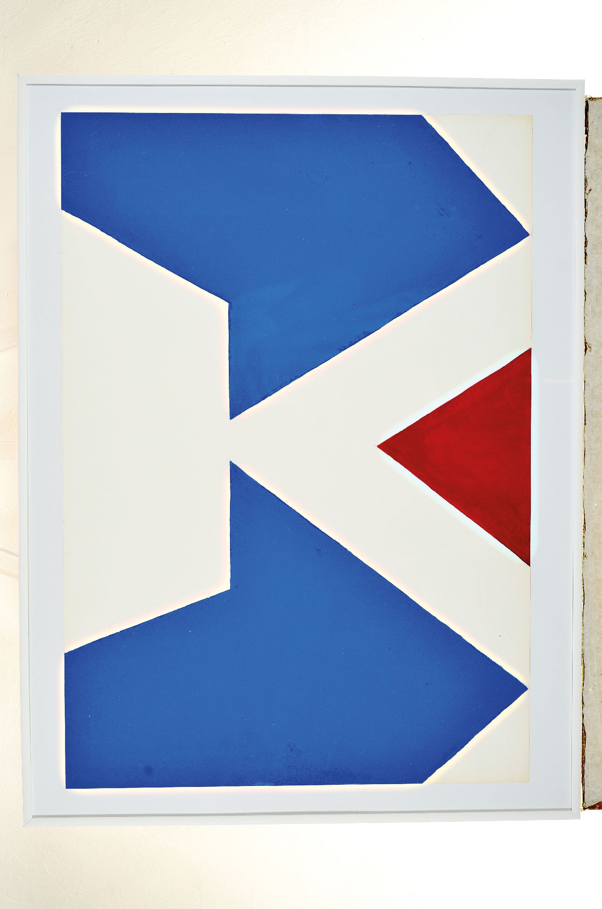Detail k: Ernst Geitlinger, 1895 Frankfurt/Main-1972 Seeshaupt, Rotes Dreieck, Mischtechnik auf Papier, verso sign. und dat. Juni 1969, WVZ 130/NP 214, ca. ...