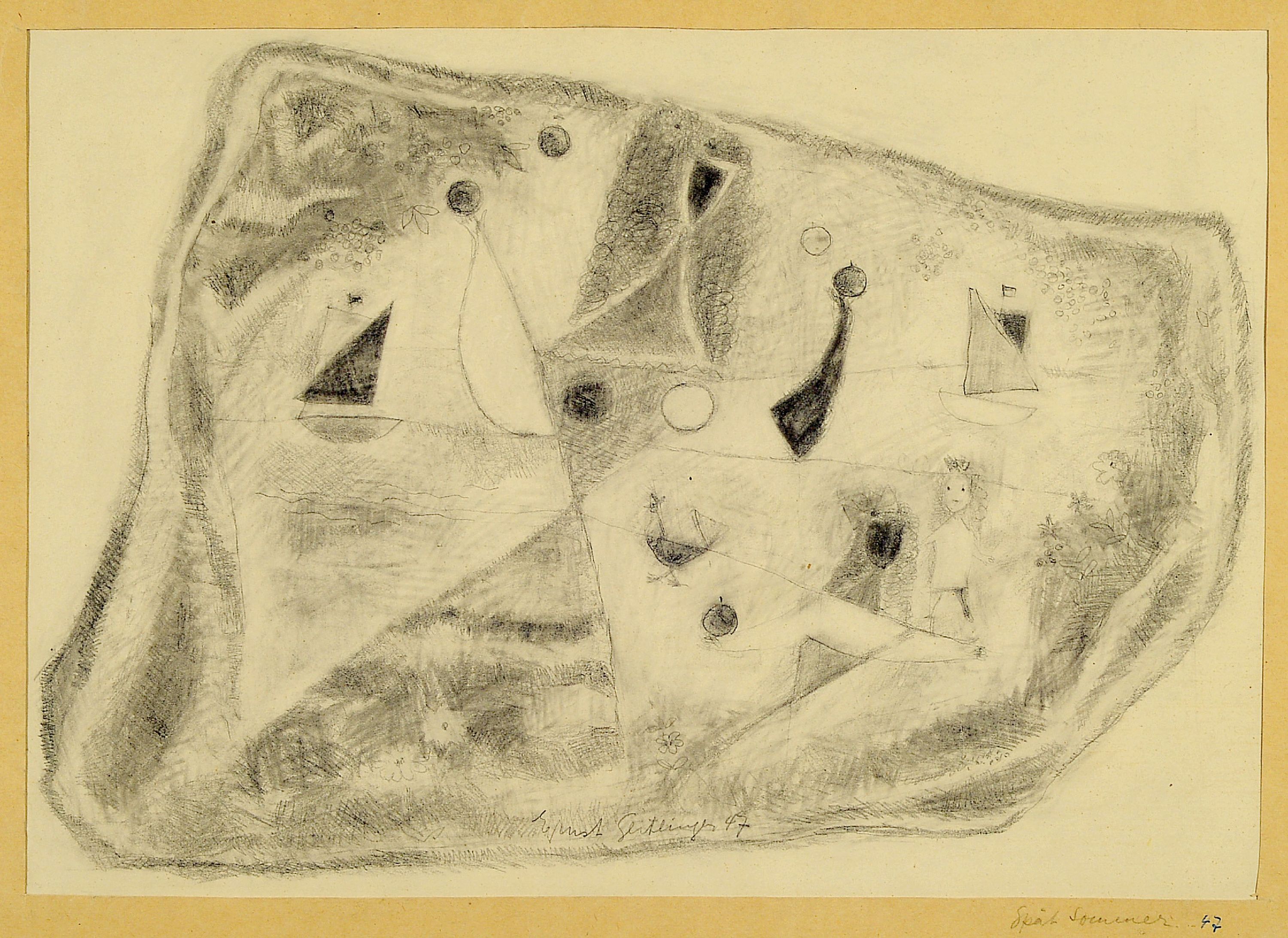Image 26988766 - Ernst Geitlinger, 1895 Frankfurt/Main-1972 Seeshaupt, Spätsommer, Bleistiftzeichnung ...