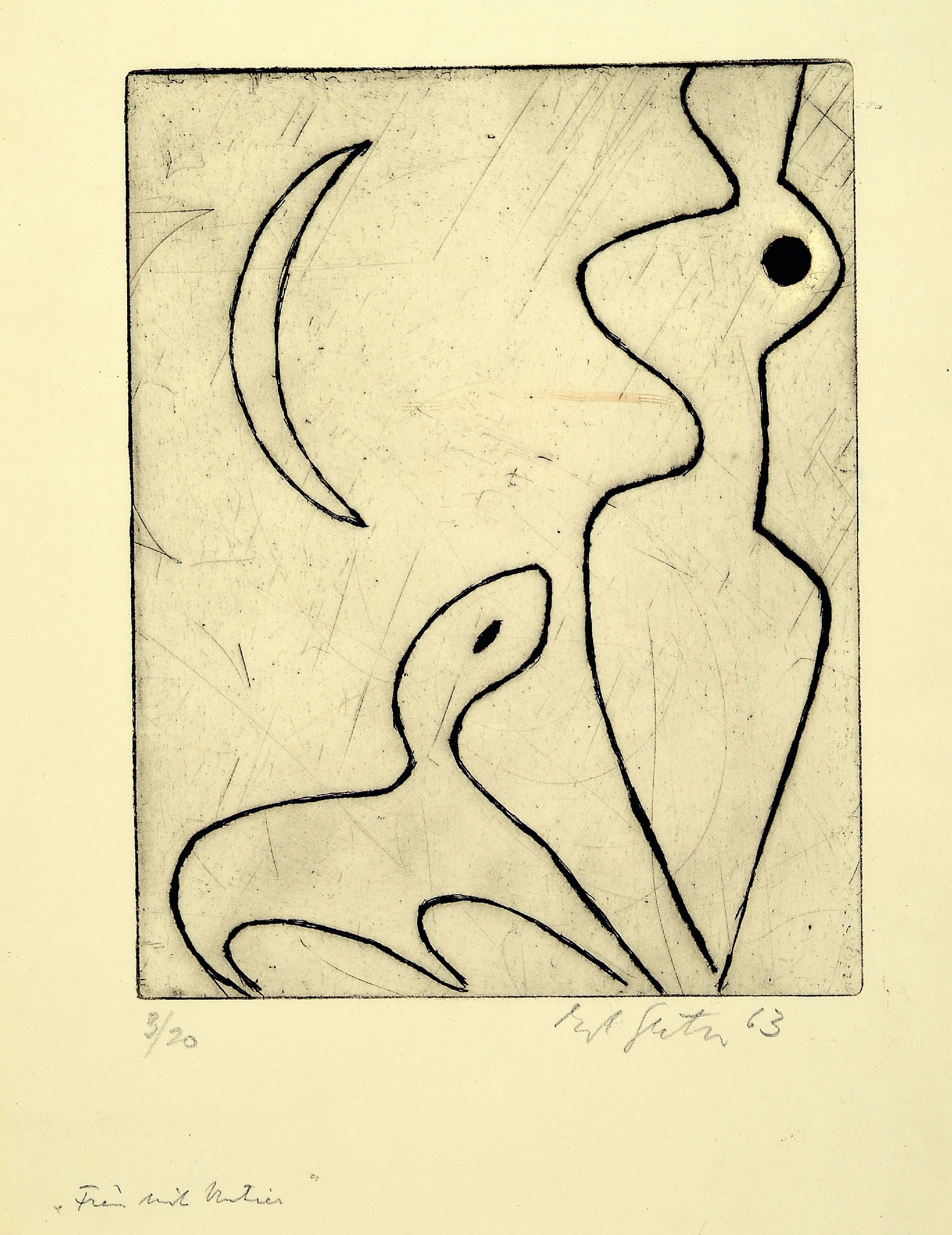 Image 26988771 - Ernst Geitlinger, 1895 Frankfurt/Main-1972 Seeshaupt, ´Frau mit Untier´ und ´Ohne ...