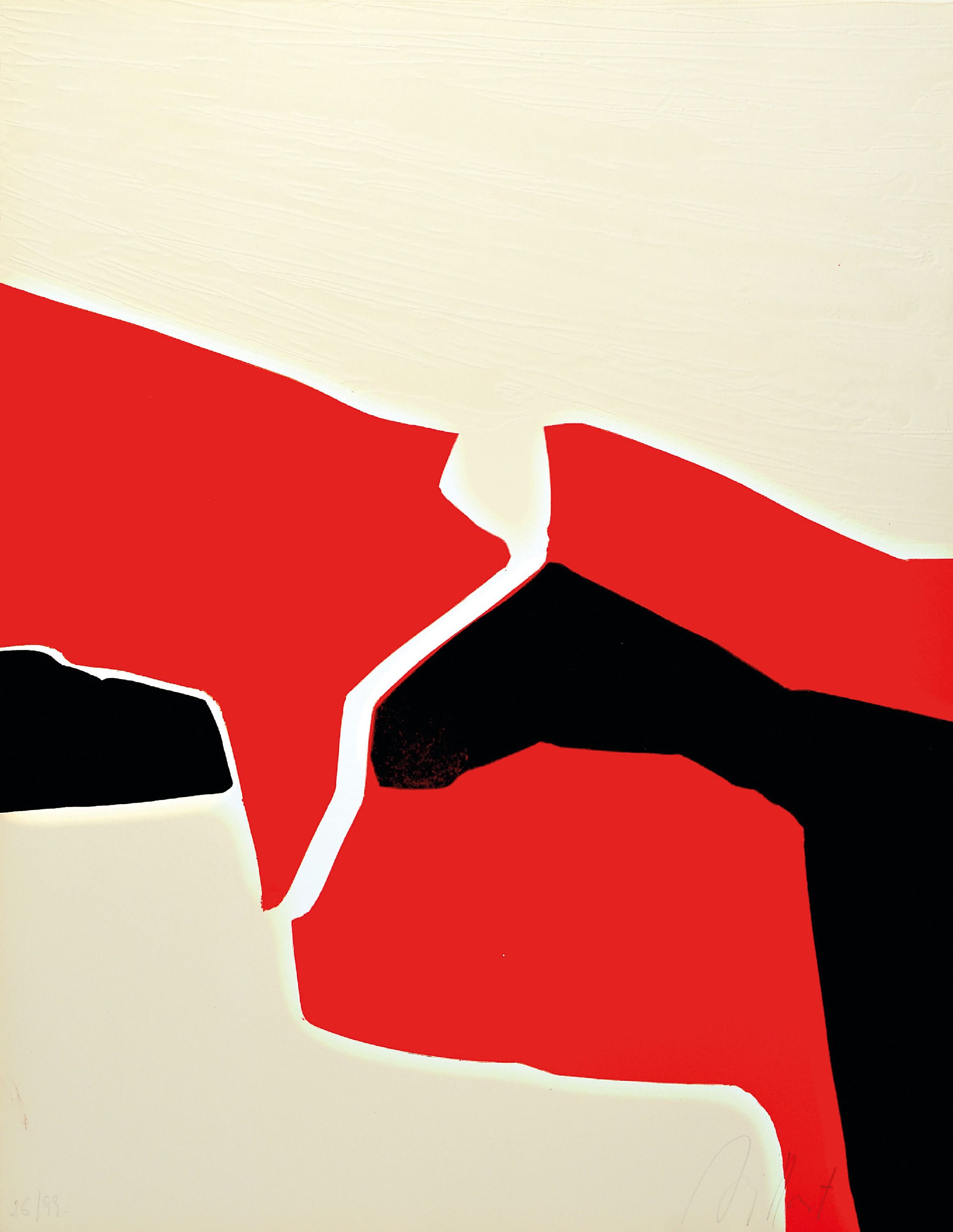 Detail a: Gilou Brillant, geb. 1935 Essertine/Frankreich, Ohne Titel, 2 Farbsieb drucke, beide handsign. und num. 26/99, je ca. 65x51cm, PP