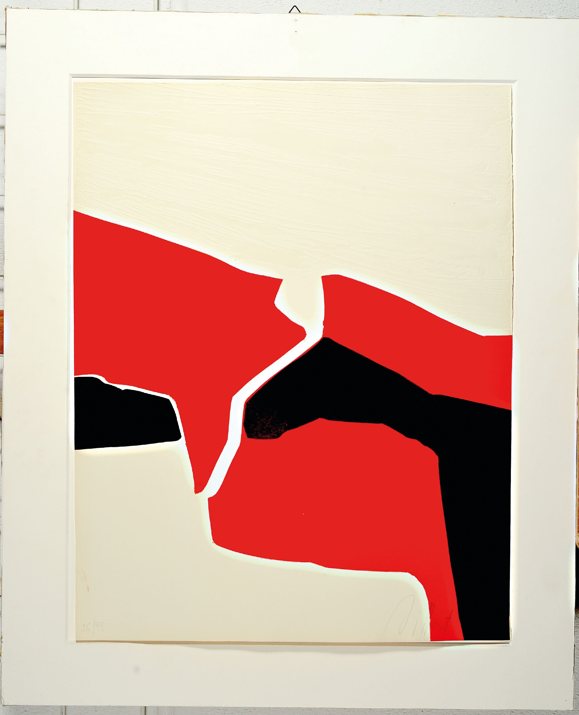 Detail l: Gilou Brillant, geb. 1935 Essertine/Frankreich, Ohne Titel, 2 Farbsieb drucke, beide handsign. und num. 26/99, je ca. 65x51cm, PP