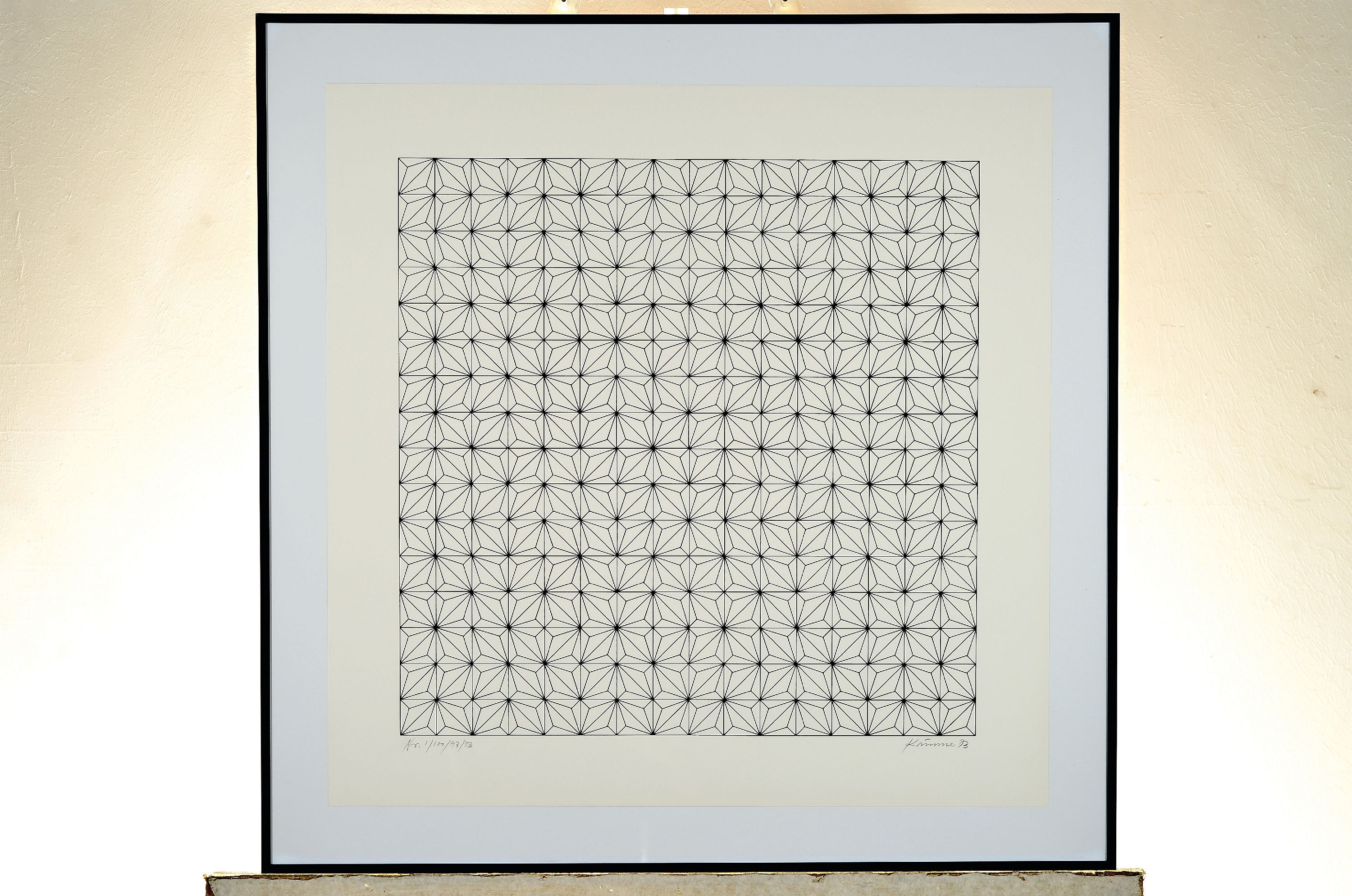 Detail k: Rudolf Kämmer, 1935 Rudolstadt-2019 Schongau, Nr. 1, Serigraphie, sign. un dat. 73, num. 73/100, ca. 44x44cm, u.Gl., R. ca. 71x71cm, ...
