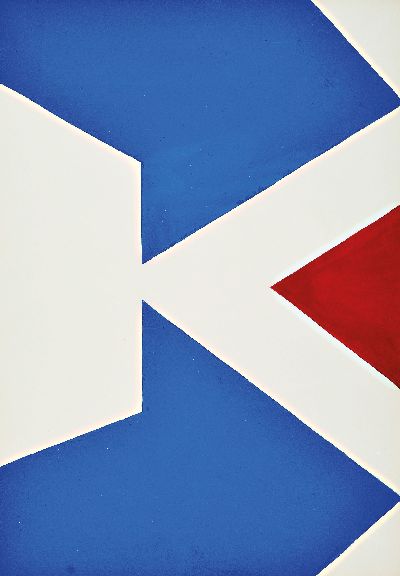 Image Ernst Geitlinger, 1895 Frankfurt/Main-1972 Seeshaupt, Rotes Dreieck, Mischtechnik auf ...