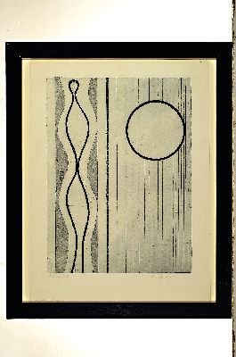 26988768k - Ernst Geitlinger, 1895 Frankfurt/Main-1972 Seeshaupt, Figur mit Kreis, Radierung, sign. ...