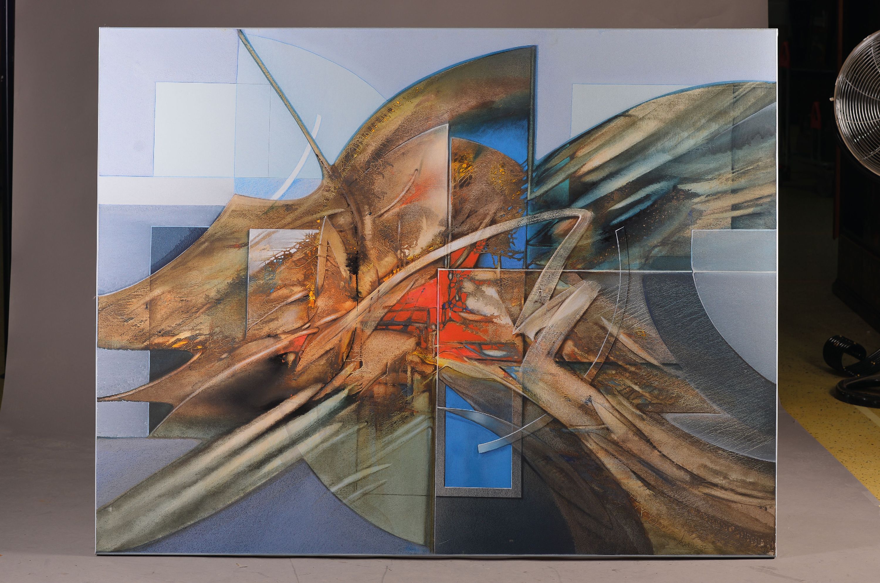 Detail a: Klaus Heinrich Keller, 1938-2018, Ohne Titel, Acryl auf Lwd, rechts unten sign. und dat. 97, ca. 140x180cm