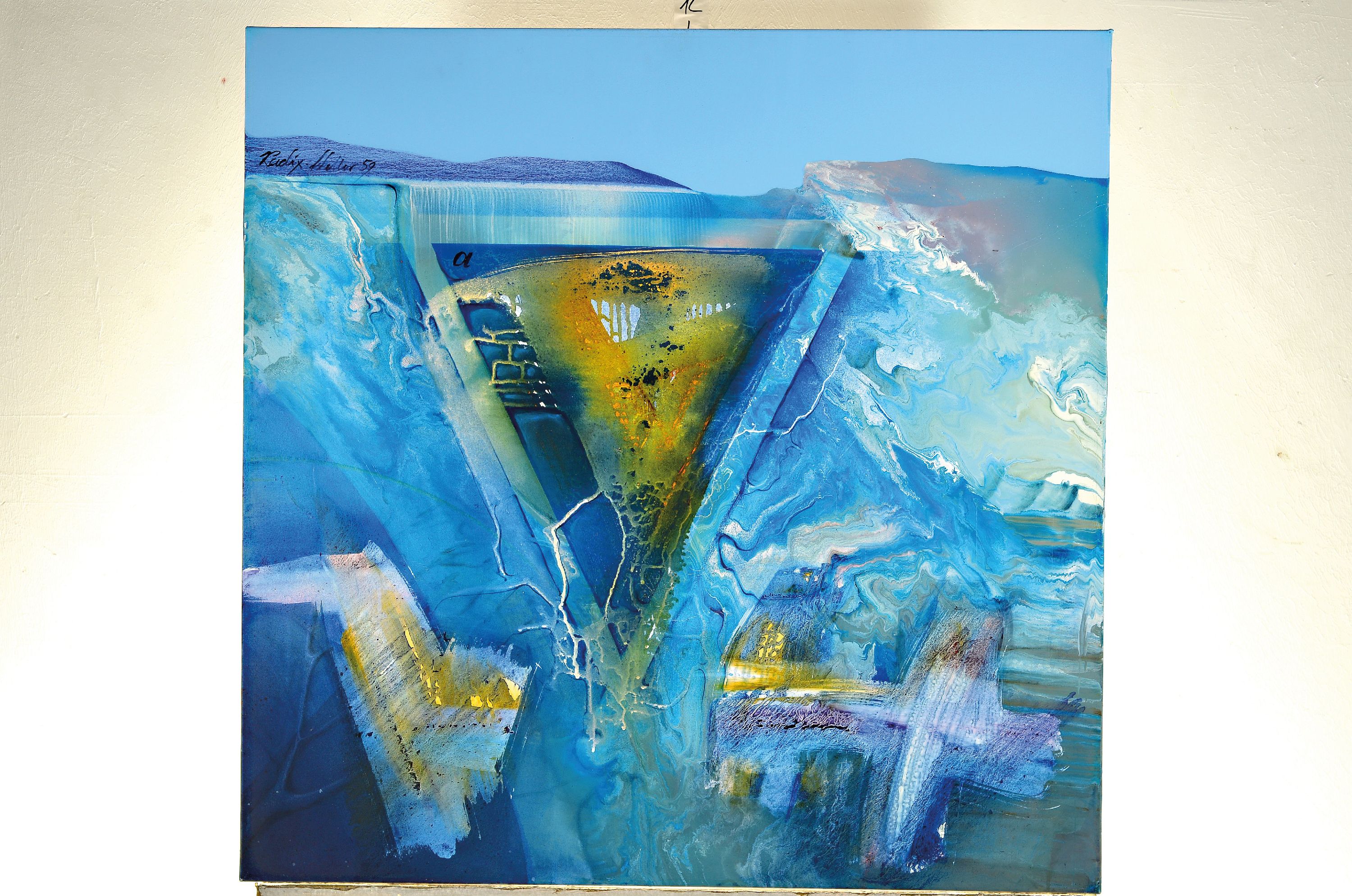 Detail k: Klaus Heinrich Keller, 1938-2018, Ohne Titel, Acryl auf Lwd, links oben sign. und dat. 59, ca. 80x80cm