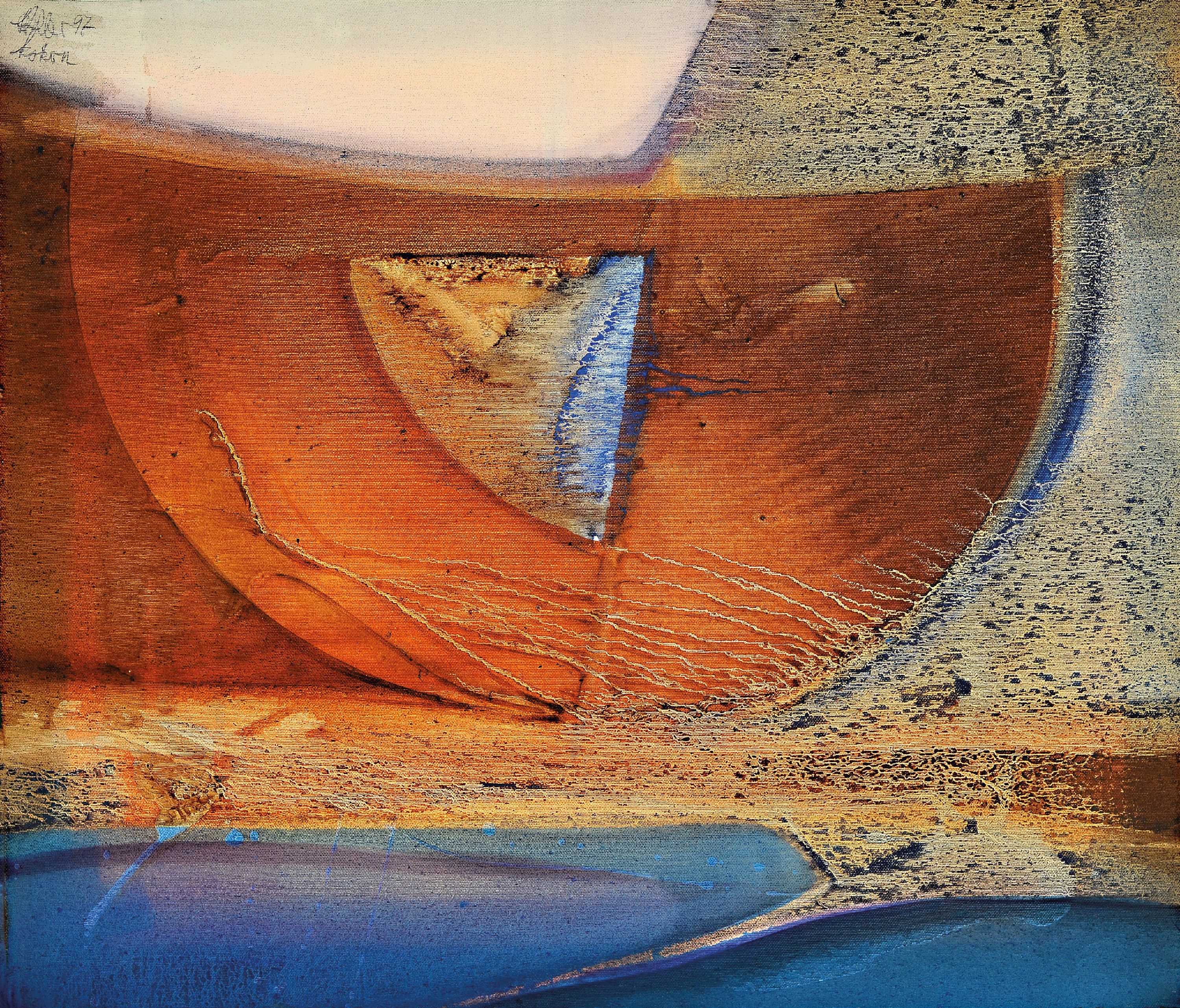 Image 26988823 - Klaus Heinrich Keller, 1938-2018, Kokon, Acryl auf Lwd, links oben betitelt, signiert ...