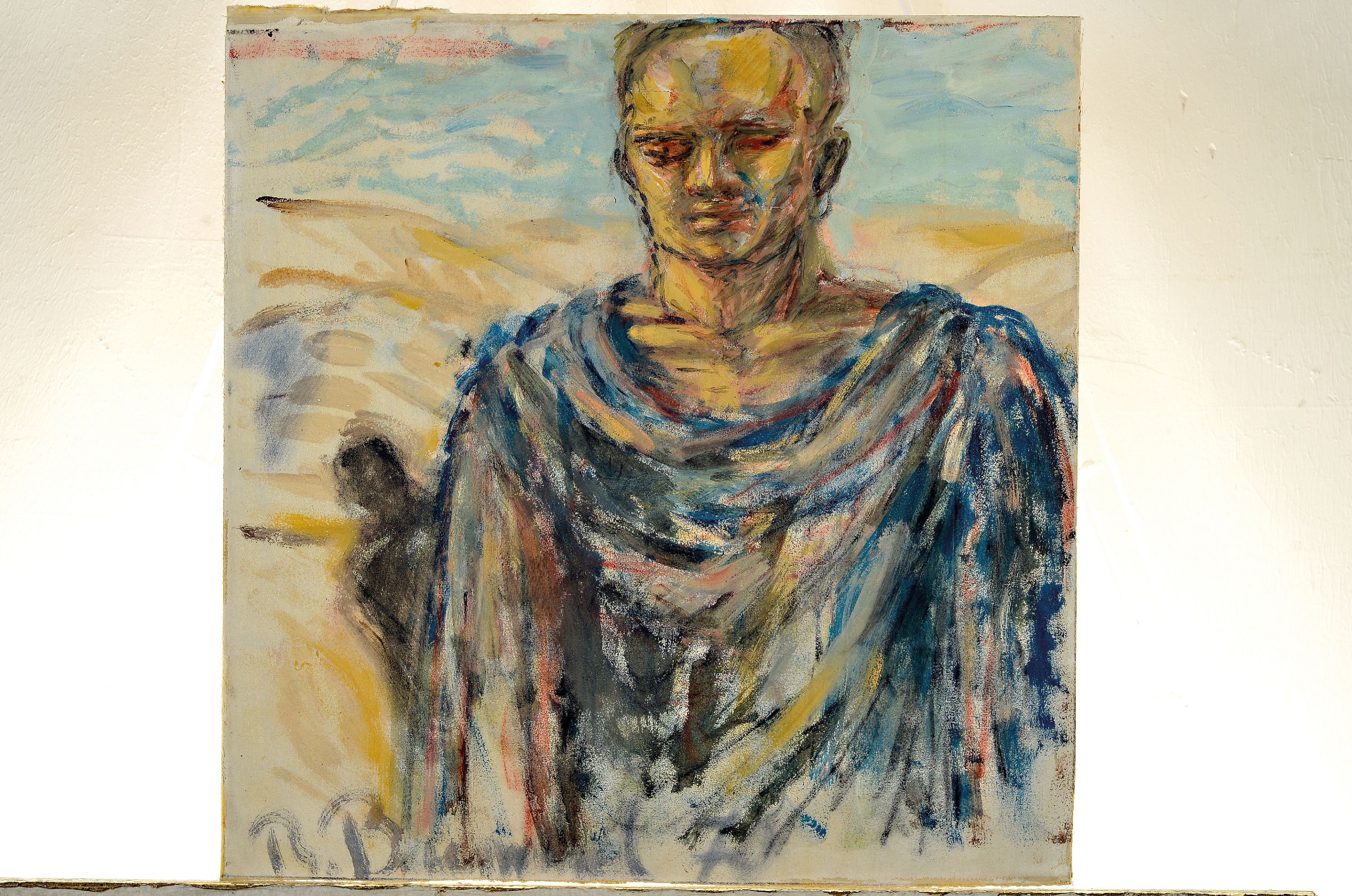 Detail k: Rudi Baerwind, 1910 Mannheim bis 1982, griechischer Sklave, Öl/Lwd auf Pappe, signiert und datiert 70, ca. 50 x 49 cm