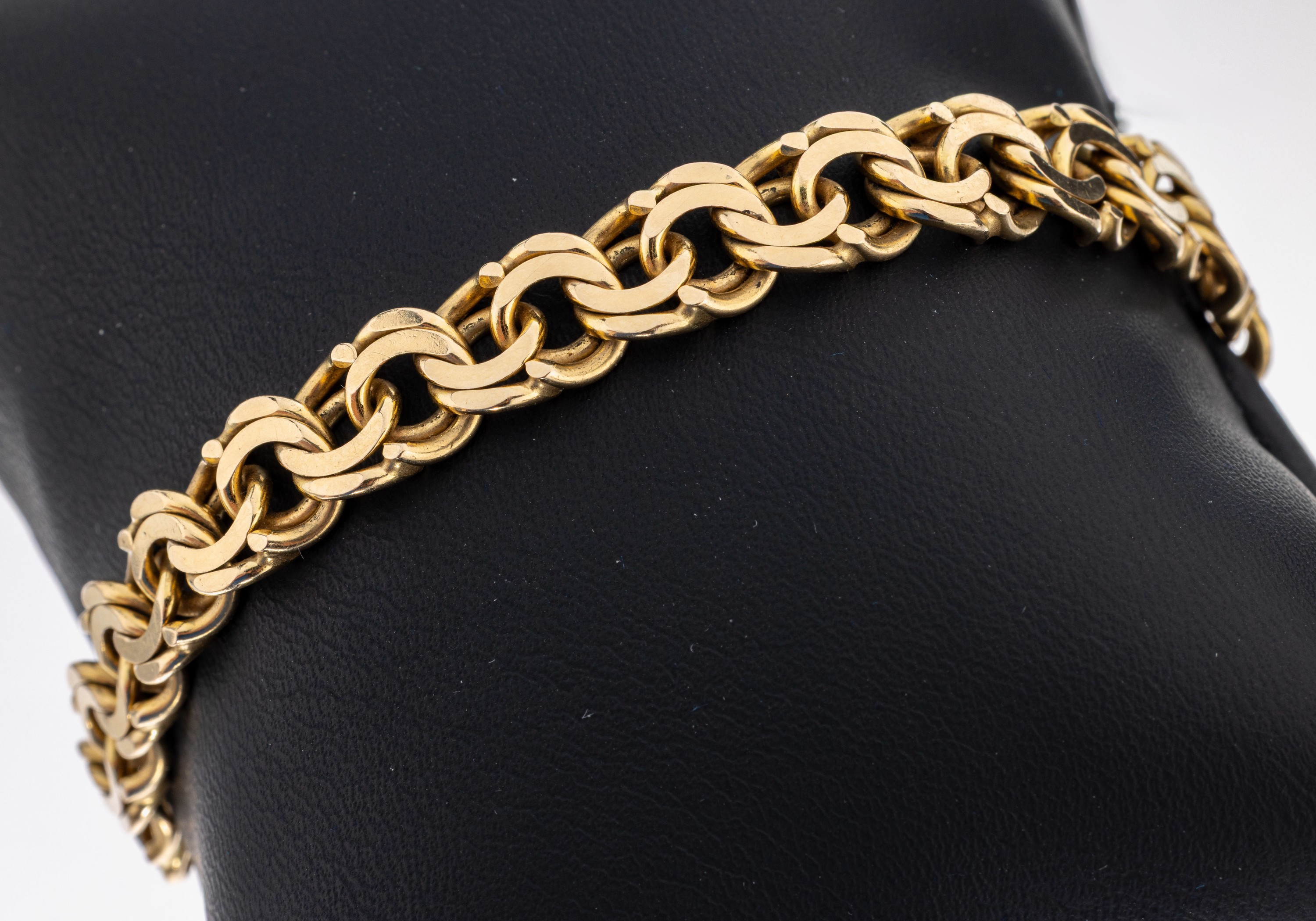 Image 26988952 - 14 kt Gold Armband, GG 585/000, L. ca. 19 cm, Kastenschloss mit 2 Sicherheitsachten, ...