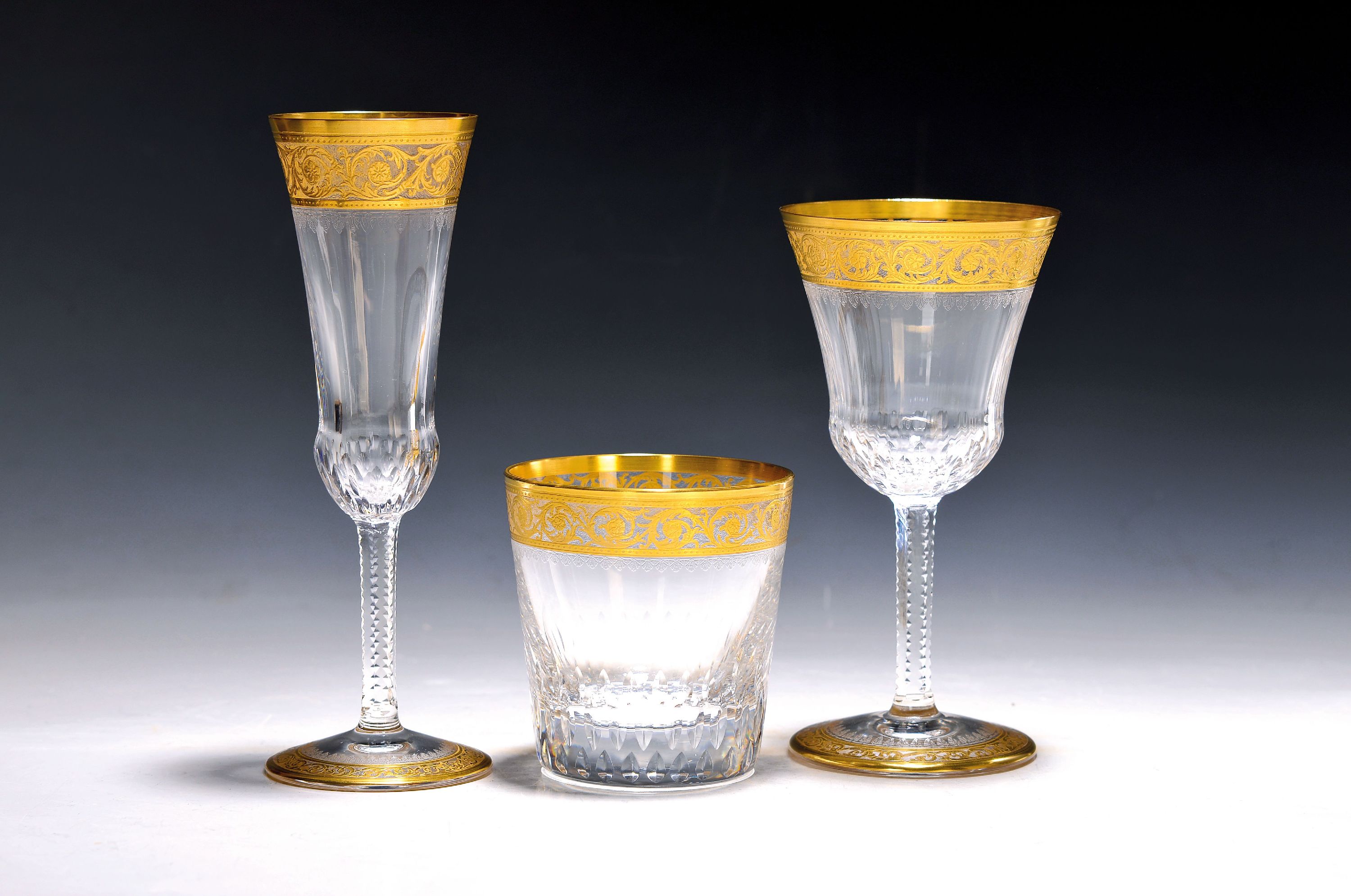 Image 26989191 - Trinkglasservice, Saint Louis, Thistle, für 6 Personen, 6 Weingläser, 6 Sektflöten, 6 ...