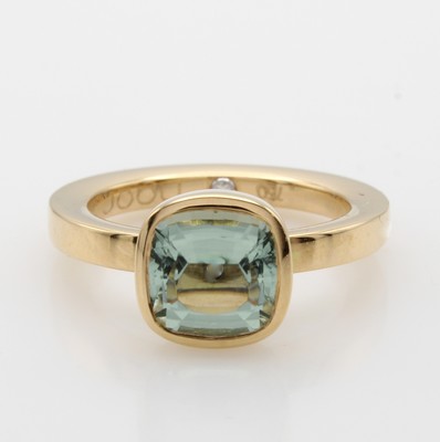 Image Ring mit Turmalin, RG 750/000, mintfarb., fac. Turmalin ca. 2.35 ct, RW ca. 53.5 ...