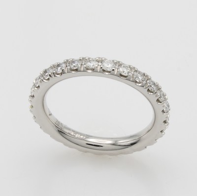 26989668a - Memoryring mit Brillanten, WG 750/000, 26 Brill. zus. ca. 0.91 ct Weiß/si, RW ca. 53 ...