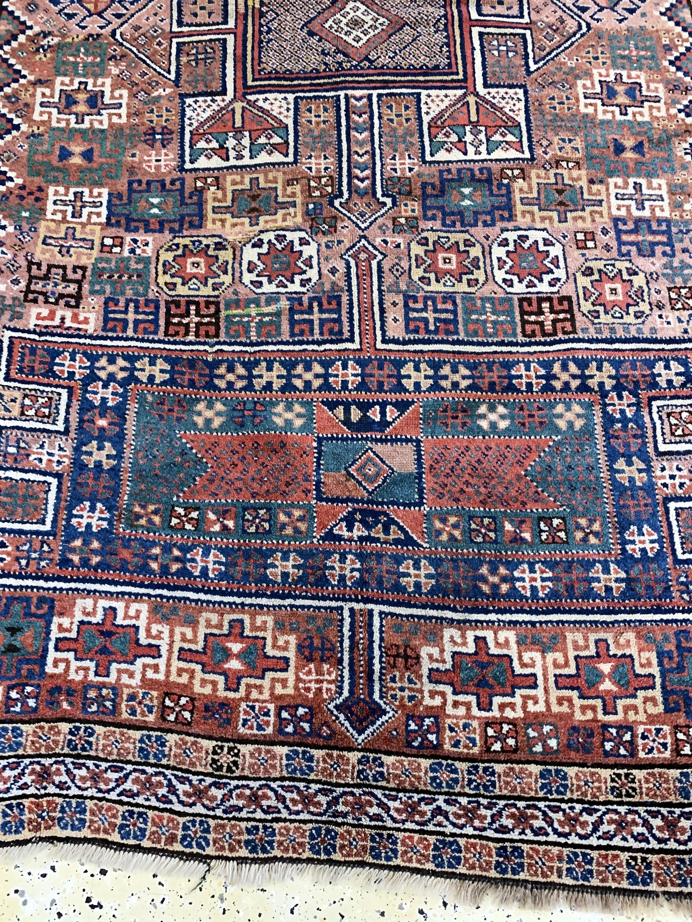 Detail g: Khorasan Kordi antik, Persien, 19.Jhd, Wolle auf Wolle, ca. 265 x 145 cm, EHZ: 4