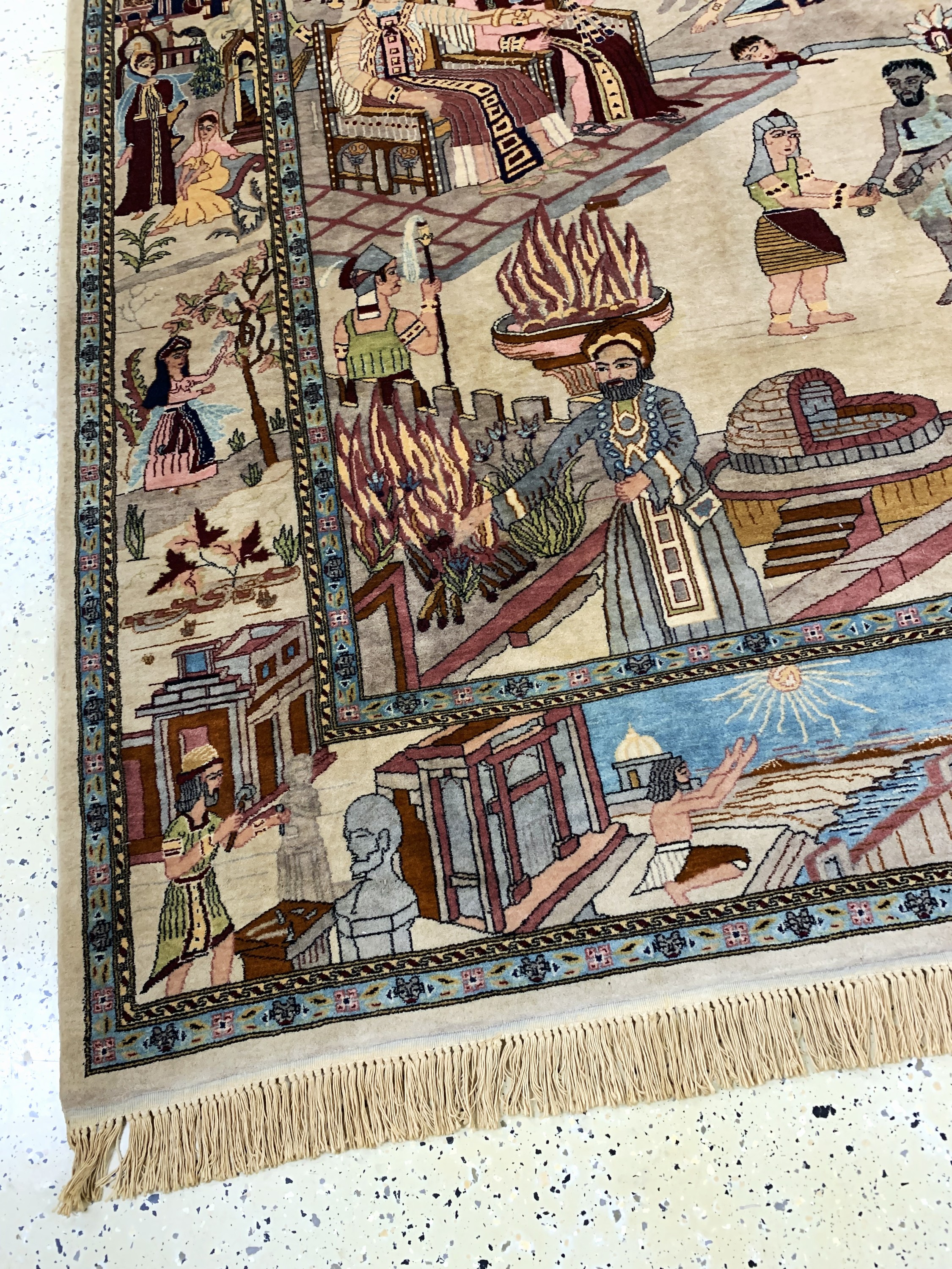 Detail b: Lahor alt, Pakistan, Mitte 20.Jhd, Wolle auf Baumwolle, ca. 275 x 183 cm, EHZ: 2