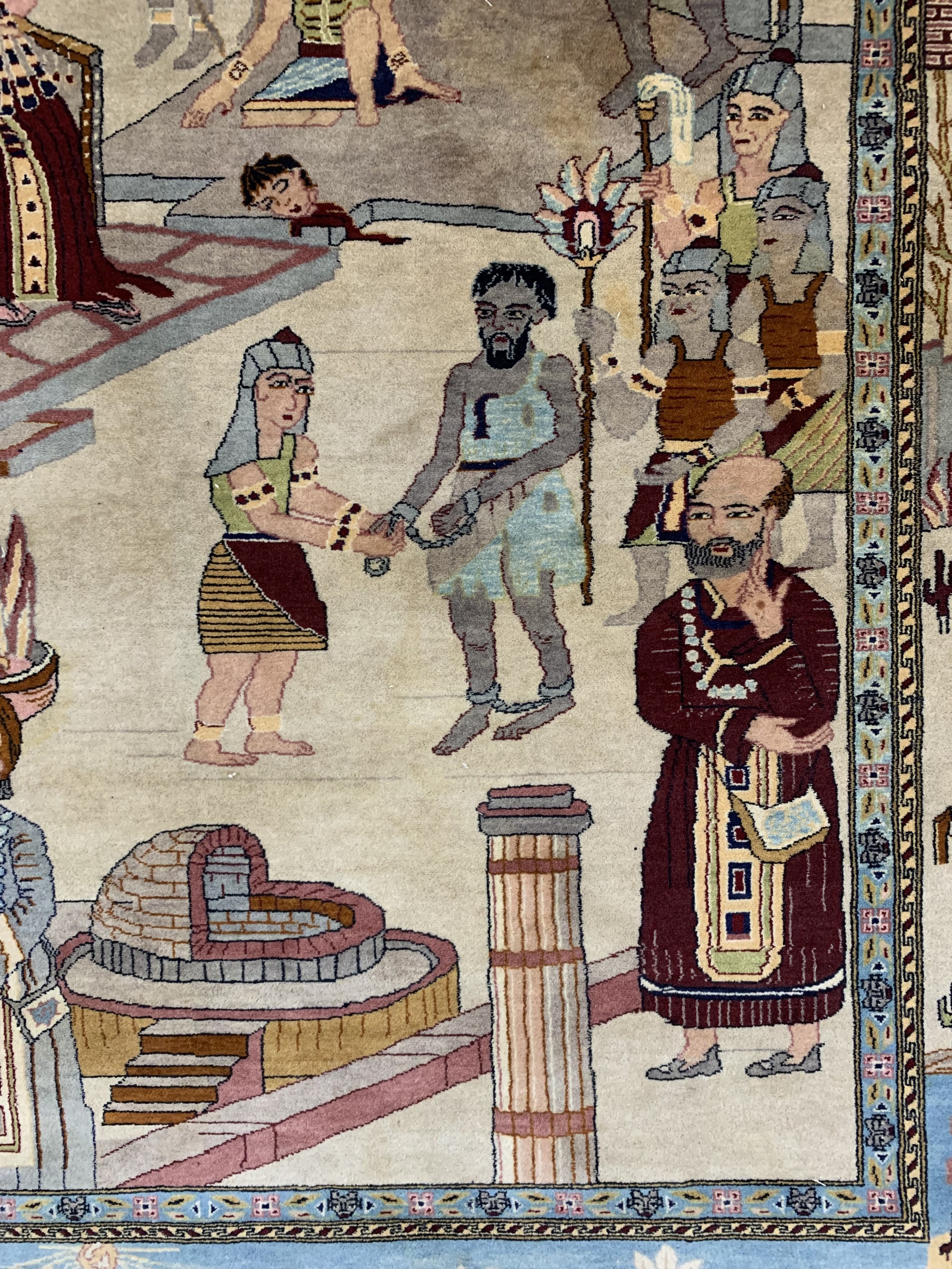 Detail g: Lahor alt, Pakistan, Mitte 20.Jhd, Wolle auf Baumwolle, ca. 275 x 183 cm, EHZ: 2